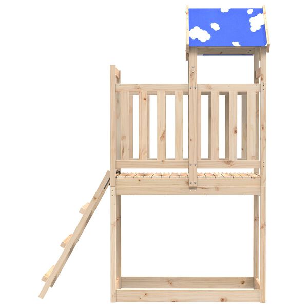 vidaXL Hern&iacute; věž Hněd&aacute; 52,5 x 110,5 x 215 cm Masivn&iacute; borov&eacute; dřevo