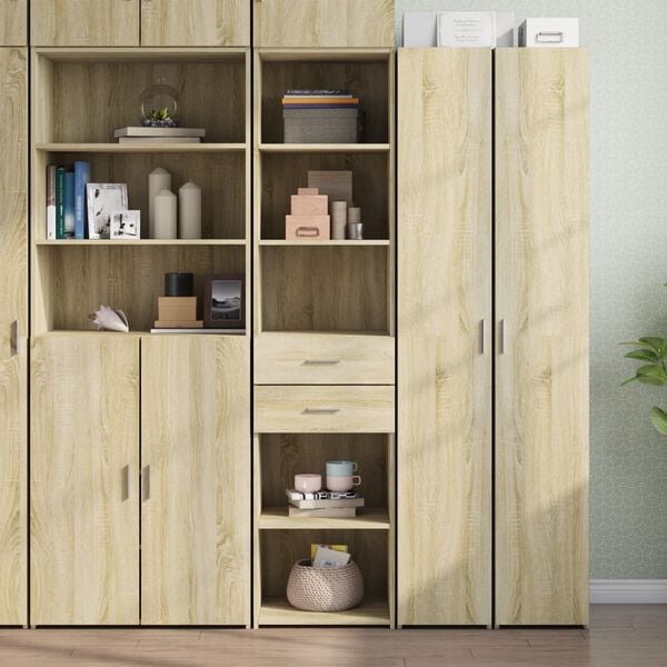 vidaXL Skř&iacute;ň highboard dub sonoma 45 x 42,5 x 185 cm kompozitn&iacute; dřevo