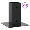 vidaXL Podstavce pod sloupky čtvercov&eacute; 12 ks Antracit 71x71 mm