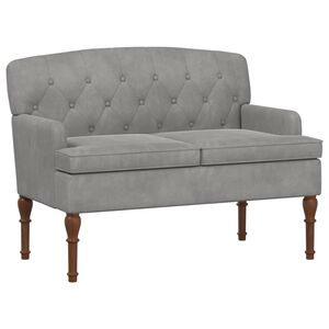 vidaXL Pohovka s knofl&iacute;kov&yacute;m pro&scaron;&iacute;v&aacute;n&iacute;m Světle &scaron;ed&aacute; 111 x 65 x 79 cm