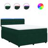 vidaXL Box spring postel s matrac&iacute; tmavě zelen&aacute; 140x190 cm samet