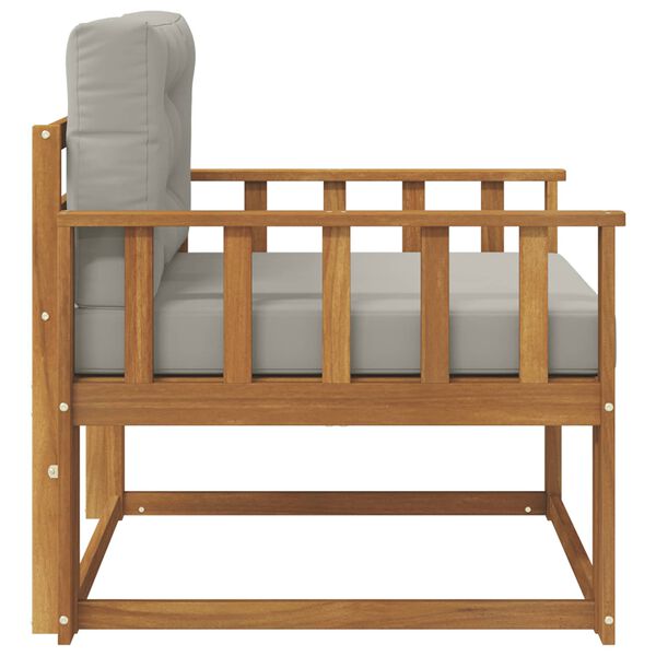 vidaXL Venkovn&iacute; středn&iacute; pohovka Masivn&iacute; ak&aacute;tov&eacute; dřevo Př&iacute;rodn&iacute;