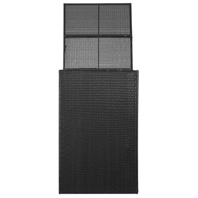 vidaXL Přístřešek na popelnici černý 76 x 78 x 120 cm polyratan