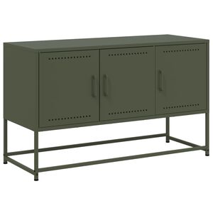 vidaXL TV skř&iacute;ňka olivově zelen&aacute; 100,5 x 39 x 60,5 cm ocel