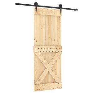 vidaXL Posuvn&eacute; dveře 80 x 210 cm Masivn&iacute; borov&eacute; dřevo (neupraven&eacute;)