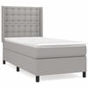vidaXL Box spring postel s matrac&iacute; světle &scaron;ed&aacute; 90x200 cm textil
