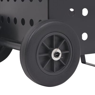 vidaXL Vozík na palivové dřevo s plastovými kolečky, 36x42x105 cm