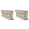 vidaXL Ptač&iacute; budka pro &scaron;pačky 2 ks 44 x 15,5 x 21,5 cm dřevo