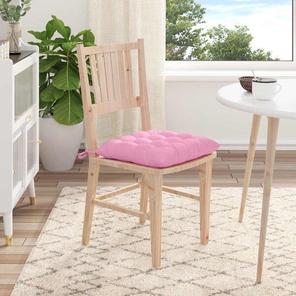 vidaXL Pol&scaron;t&aacute;ře na sedadla 2 pcs Růžov&aacute; 40 x 40 x 6 cm textil