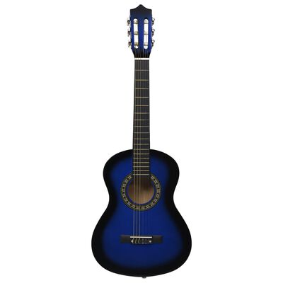 vidaXL Klasická kytara pro začátečníci a děti modrá 1/2 34''
