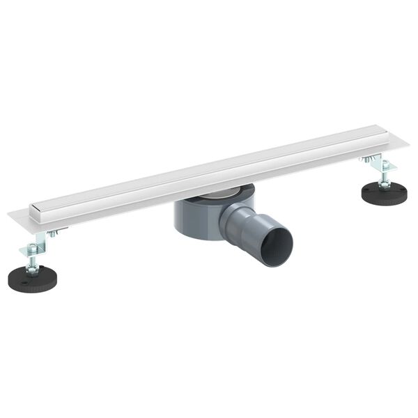 vidaXL 360° odtok na sprchu s slim modelem Stříbrná 50 cm