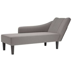 vidaXL Leno&scaron;ka s pravou područkou taupe textil