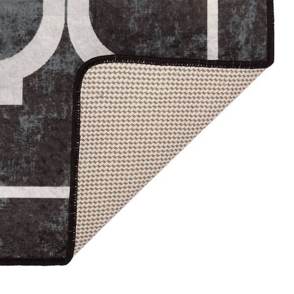 vidaXL Koberec prateln&yacute; čern&yacute; a b&iacute;l&yacute; 80 x 150 cm