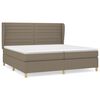 vidaXL Box spring postel s matrac&iacute; taupe 200x200 cm textil