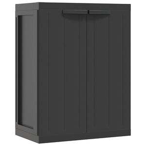 vidaXL Zahradn&iacute; &uacute;ložn&aacute; skř&iacute;ň čern&aacute; 65 x 37 x 85 cm PP