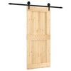 vidaXL Posuvn&eacute; dveře Přirozen&aacute; a čern&aacute; 90 x 210 cm