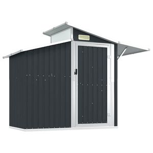 vidaXL Zahradn&iacute; kůlna antracitov&aacute; 270x130x208,5 cm pozinkovan&aacute; ocel