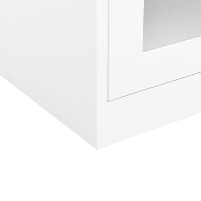vidaXL Kancelářská skříň bílá 90 x 40 x 70 cm ocel