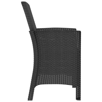vidaXL Zahradní židle 2 ks s poduškami PP ratan grafitové