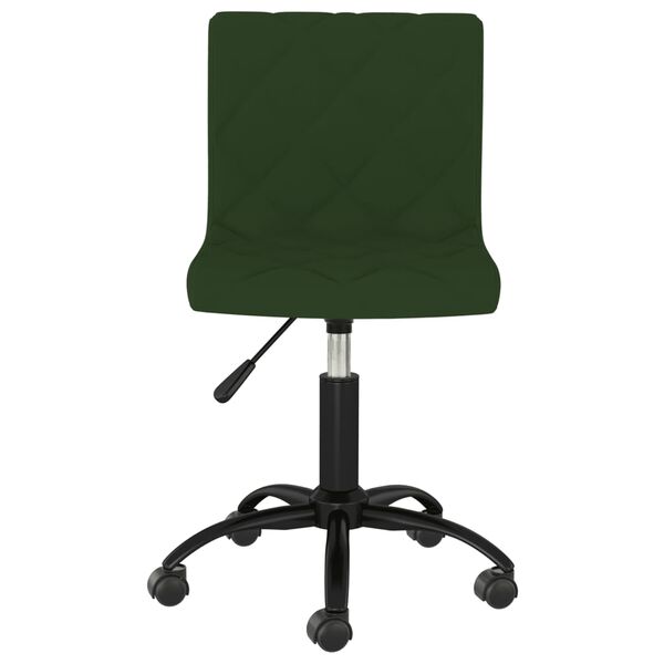 vidaXL Otočn&eacute; j&iacute;deln&iacute; židle 2 ks tmavě zelen&eacute; samet