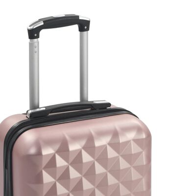 vidaXL Skořepinový kufr na kolečkách růžově zlatý ABS