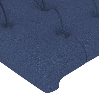vidaXL Čelo postele typu ušák modré 163 x 16 x 78/88 cm textil