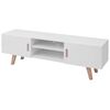 vidaXL TV stolek MDF 150 x 35 x 48,5 cm b&iacute;l&yacute; s vysok&yacute;m leskem