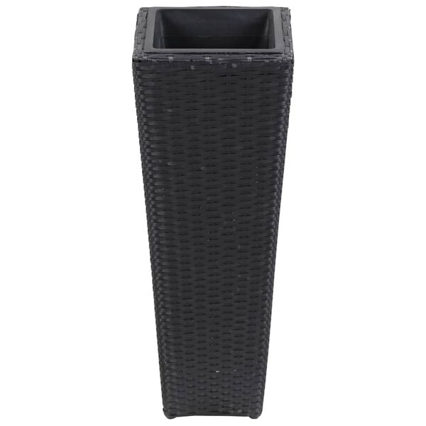 vidaXL Zahradn&iacute; vyv&yacute;&scaron;en&yacute; z&aacute;hon 30 x 30 x 80 cm polyratan čern&yacute;