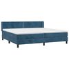 vidaXL Box spring postel s matrac&iacute; tmavě modr&aacute; 200x200 cm samet