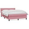 vidaXL Box spring postel s matrac&iacute; růžov&aacute; 140x210 cm samet