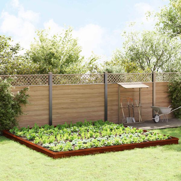 vidaXL Hlem&yacute;žďov&aacute; oplocen&iacute; 20 pcs Rezav&aacute; Povětrnostně odoln&aacute; ocel