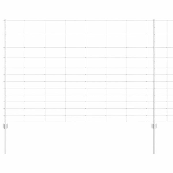 vidaXL Plot s sloupkem Stř&iacute;brn&aacute; 1,5 x 25 m Ocel