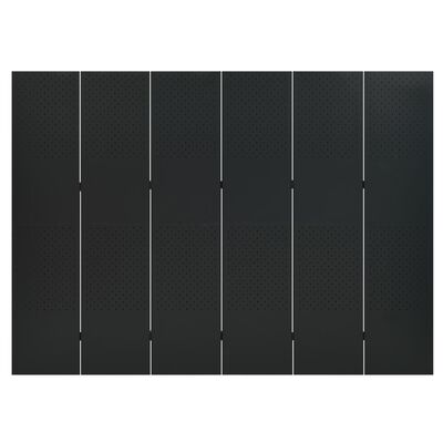 vidaXL 6dílné paravány 2 ks černé 240x180 cm ocel