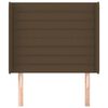 vidaXL Čelo postele typu ušák tmavě hnědé 83x16x118/128 cm textil