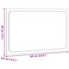 vidaXL Koupelnov&eacute; zrcadlo s LED hněd&yacute; dub 60 x 8,5 x 38 cm kompozit