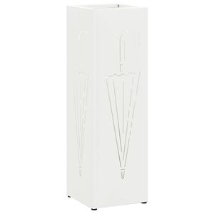 vidaXL Stojan na slunečníky Bílá 15.5 x 15.5 x 49 cm kov
