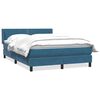 vidaXL Box spring postel s matrac&iacute; tmavě modr&aacute; 160x220 cm samet