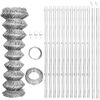 vidaXL Dr&aacute;těn&eacute; pletivo se sloupky pozinkovan&aacute; ocel 25x1,25 m stř&iacute;brn&eacute;