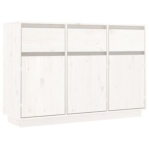 vidaXL Př&iacute;born&iacute;k b&iacute;l&yacute; 111 x 36 x 75 cm masivn&iacute; borov&eacute; dřevo