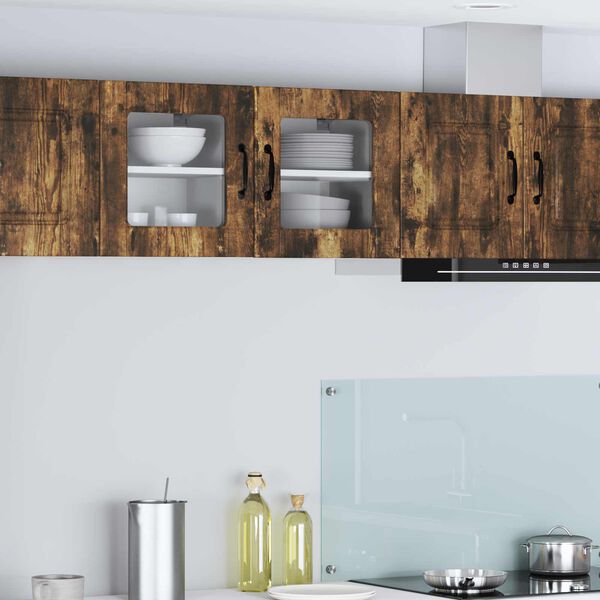 vidaXL Kuchyňsk&aacute; skř&iacute;ň s polic&iacute; 2 pcs Kouřov&yacute; dub 40 x 31 x 40 cm