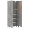 vidaXL Skř&iacute;ň highboard betonově &scaron;ed&aacute; 69,5x34x180 cm kompozitn&iacute; dřevo
