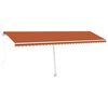 vidaXL Volně stoj&iacute;c&iacute; ručně zatahovac&iacute; mark&yacute;za 600x300 cm oranžovohněd&aacute;