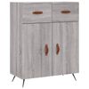 vidaXL Skř&iacute;ň highboard &scaron;ed&aacute; sonoma 69,5 x 34 x 180 cm kompozitn&iacute; dřevo
