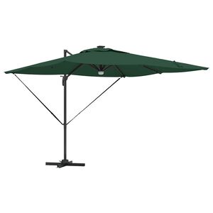 vidaXL Roma Parasol Zelen&aacute; 286 x 284 x 270 cm Hlin&iacute;k a polyester