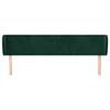 vidaXL Čelo postele typu u&scaron;&aacute;k tmavě zelen&eacute; 183x23x78/88 cm samet