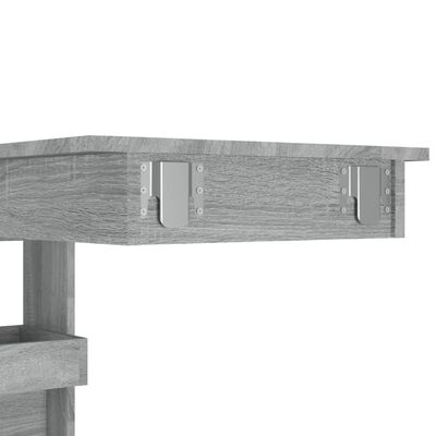 vidaXL Nástěnný barový stolek šedý sonoma 102 x 45 x 103,5 cm