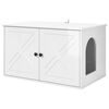 vidaXL Kočič&iacute; dům Leskl&aacute; B&iacute;l&aacute; 85 x 55 x 50,5 cm Kompozitn&iacute; dřevo