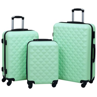 vidaXL Sada skořepinových kufrů na kolečkách 3 ks mátová ABS