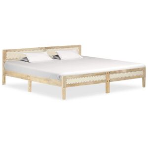 vidaXL R&aacute;m postele masivn&iacute; mangovn&iacute;kov&eacute; dřevo 200x200 cm