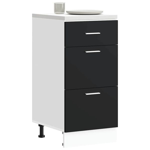 vidaXL Spodn&iacute; skř&iacute;ňka "Lyon" čern&aacute; 40x46x81,5 cm, z uměl&eacute;ho dřeva